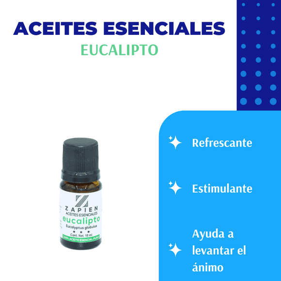 Aceite esencial 100% puro - Eucalipto    10 ml.
