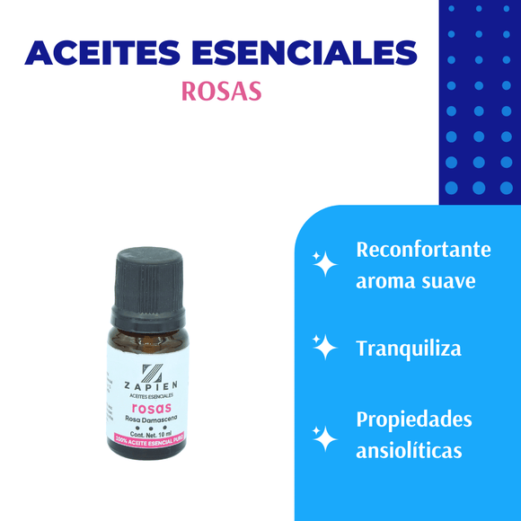 Aceite esencial 100% puro - Rosas      10 ml.