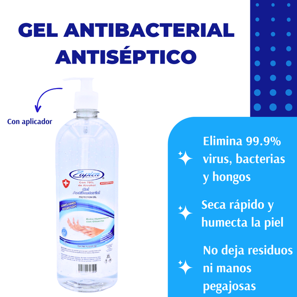 2-PACK  gel antibacterial antiseptico     1 Ltr. con dispensador
