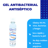 4-PACK. Gel antibacterial antiséptico. 250ml. con tapón aplicador.