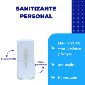 20-PACK - Líquido sanitizante y desinfectante Personal   30 ml. (Personalizable)